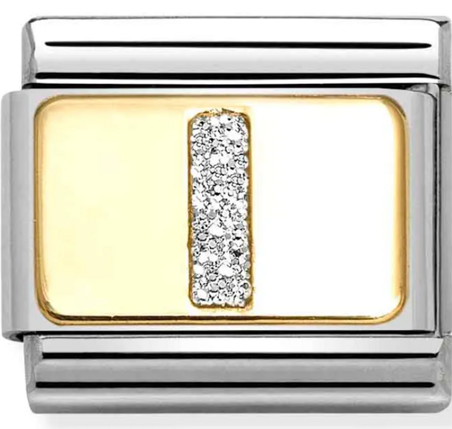 Nomination Link 18K Brokatowa litera I 030291 09.png